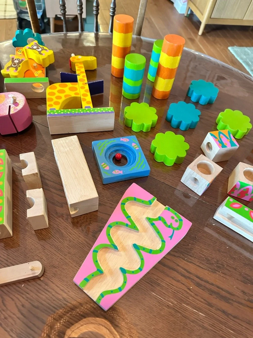 Alex toys wooden jungle Marble Run Toy - make your own run!